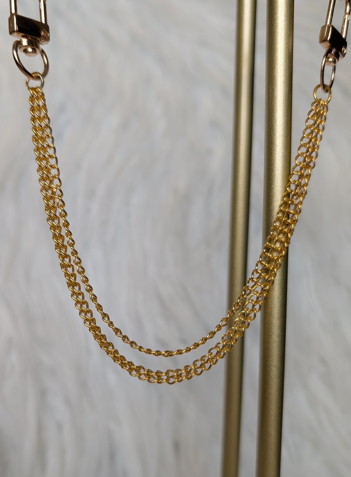 The Minimalist | Sleek Double-Strand Gold Bag Chain
