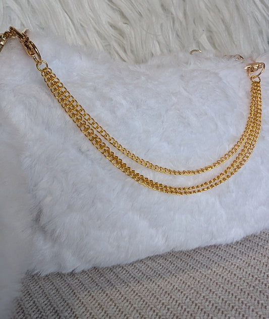 The Minimalist | Sleek Double-Strand Gold Bag Chain