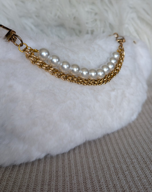 Golden Darling | Pearl Link & Gold Chain Bag Strap