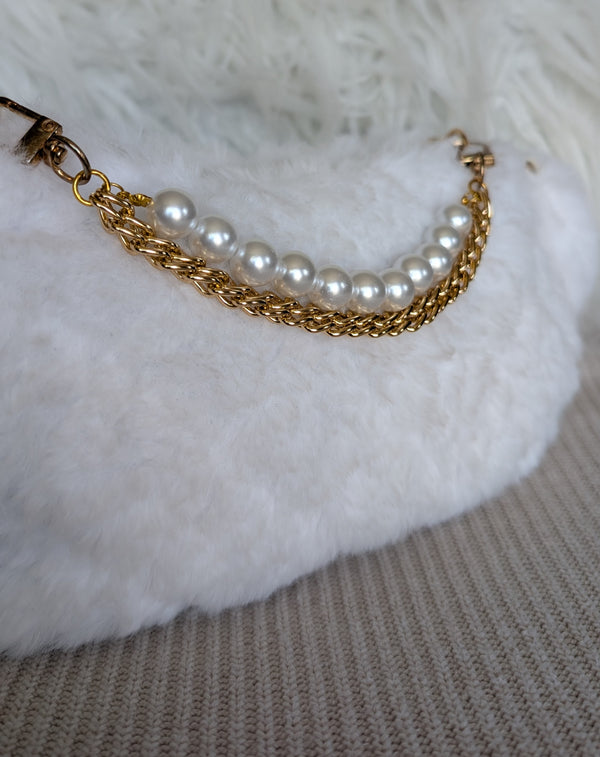 Golden Darling | Pearl Link & Gold Chain Bag Strap